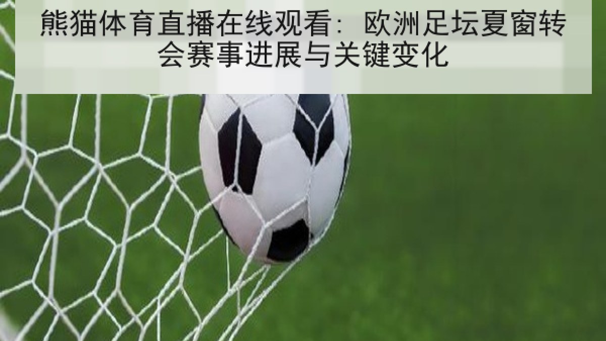 熊猫体育直播在线观看: 欧洲足坛夏窗转会赛事进展与关键变化