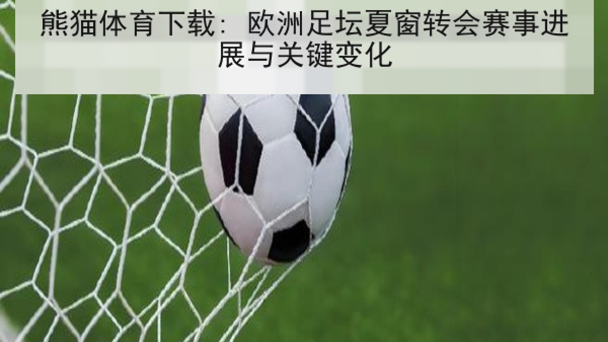 熊猫体育下载: 欧洲足坛夏窗转会赛事进展与关键变化